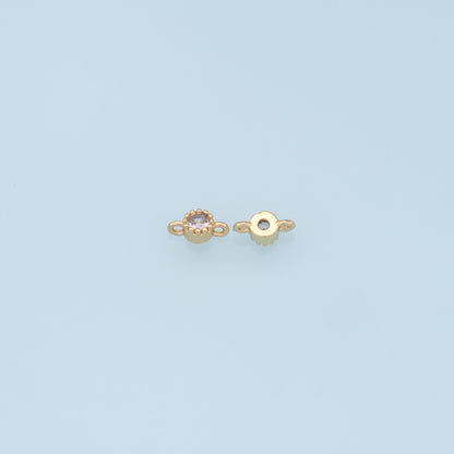 18K Gold Filled Round Connector for Jewelry Making