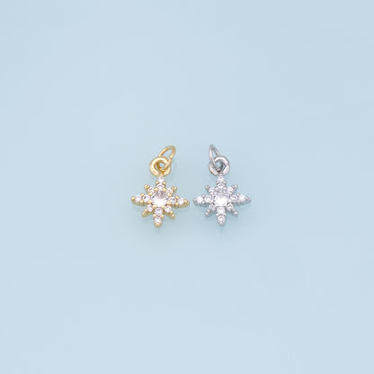 18K Gold Filled Star Charm Pendant for Jewelry Making