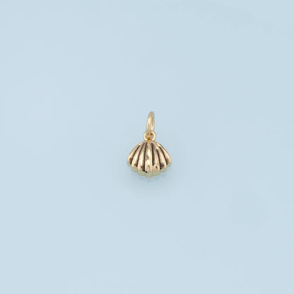 Gold Shell Charms,18K Gold Filled Conch Shell Pendant,Conch Shell Charm Bracelet Necklace for DIY Jewelry Making Supply (8x8.
