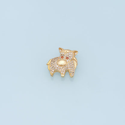 Gold Bull Charms,18K Gold Filled bull Pendant,CZ bull Charm Bracelet Necklace for DIY Jewelry Making Supply