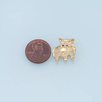 Gold Bull Charms,18K Gold Filled bull Pendant,CZ bull Charm Bracelet Necklace for DIY Jewelry Making Supply