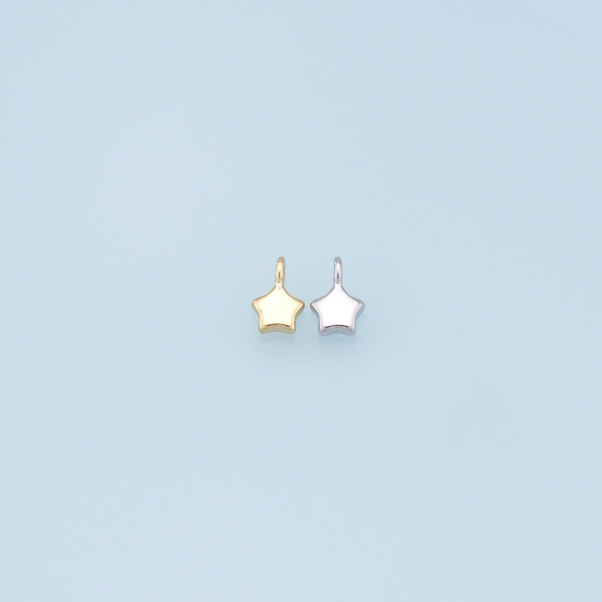 Gold Star Charms,18K Gold Filled Star Pendant,Silver Star Charm Bracelet Necklace for DIY Jewelry Making Supply