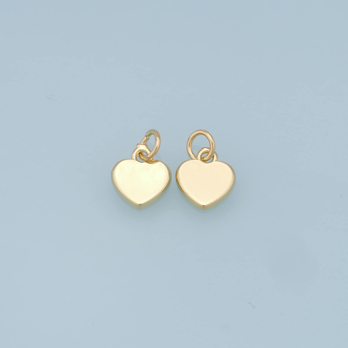 Gold Heart Charms,18K Gold Filled Heart Pendant,Silver Heart Charm Bracelet Necklace for DIY Jewelry Making Supply