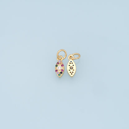 Gold Evil Eye Charms,18K Gold Filled Evil Eye Pendant,Evil Eye Charm Bracelet Necklace for DIY Jewelry Making Supply