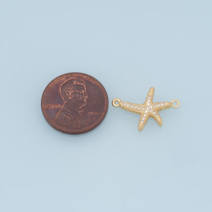 18K Gold Filled Star Connector for Jewelry Making