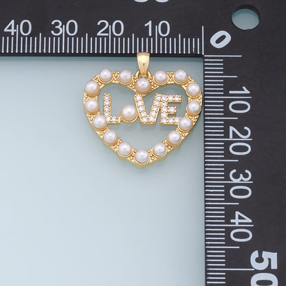 Gold Heart Charms,18K Gold Filled Heart Pendant,Heart Love Charm Bracelet Necklace for DIY Jewelry Making Supply