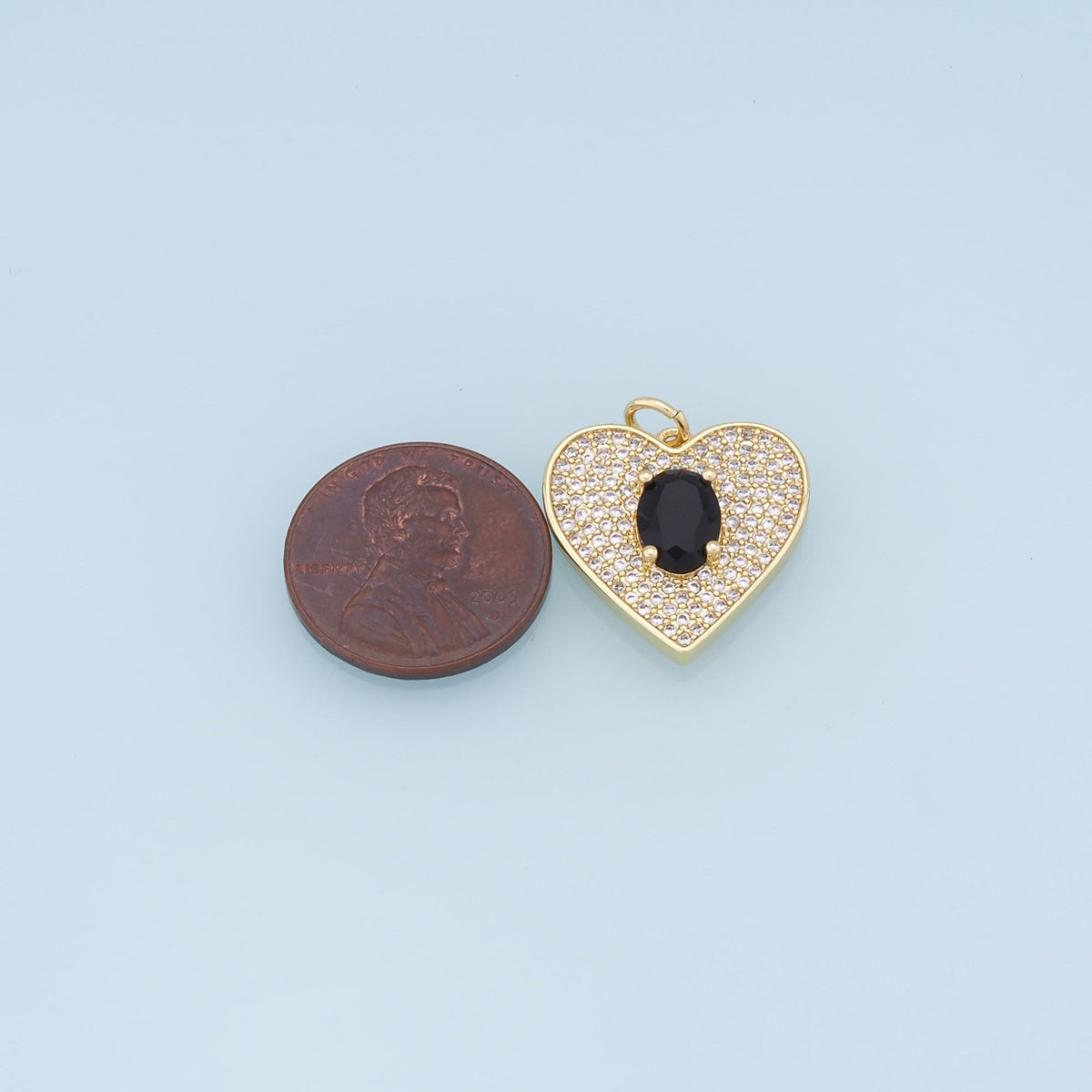 Gold Heart Charms,18K Gold Filled Heart Pendant,crystal Heart Charm Bracelet Necklace for DIY Jewelry Making Supply