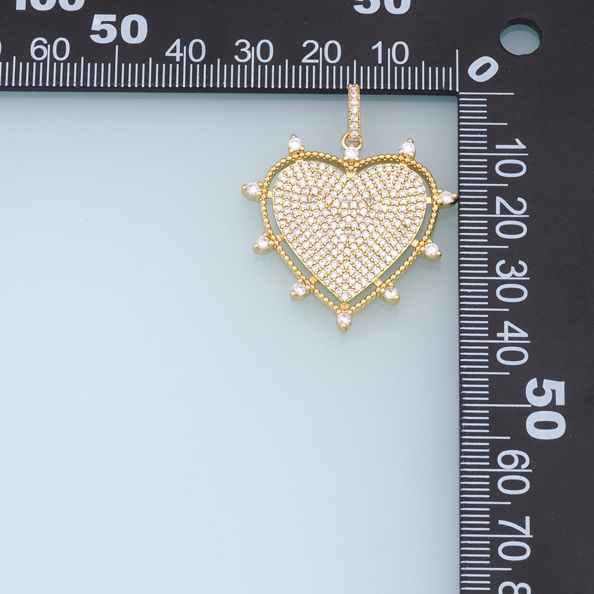 18K Gold Filled Heart Charm Pendant for Jewelry Making