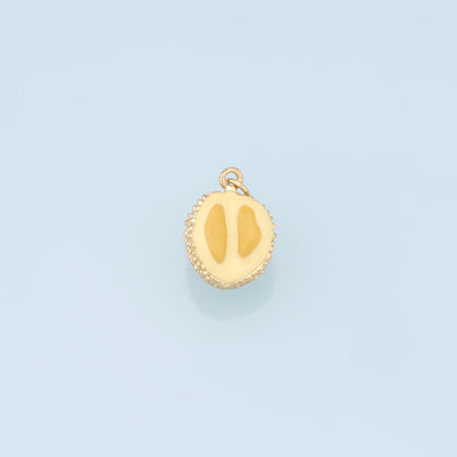 Gold Durian Charms,18K Gold Filled durian Pendant,Fruit Charm Bracelet Necklace for DIY Jewelry Making Supply