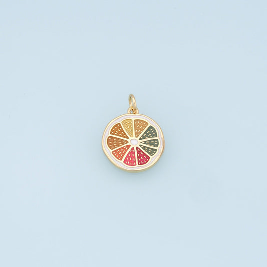 Gold Lemon Charms,18K Gold Filled Color Lemon Pendant,Fruit Charm Bracelet Necklace for DIY Jewelry Making Supply