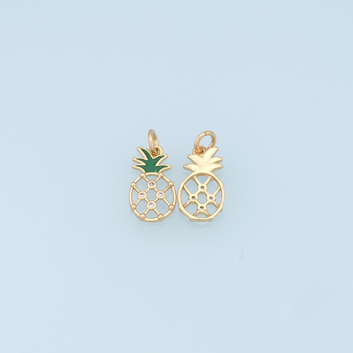 18K Gold Filled Apple Charm Pendant for Jewelry Making