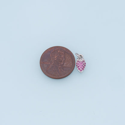Gold Small Strawberry Charms,18K Gold Filled CZ Strawberry Pendant,Strawberry Charm Bracelet Necklace for DIY Jewelry Making 