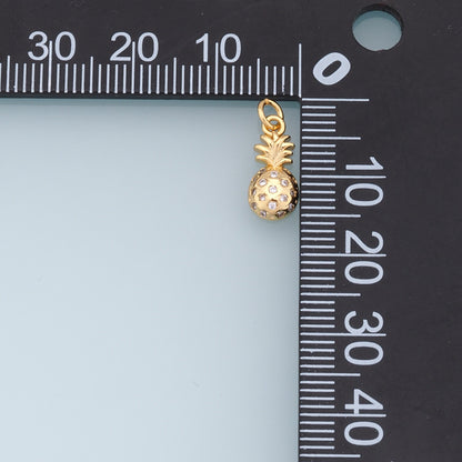 18K Gold Filled Apple Charm Pendant for Jewelry Making