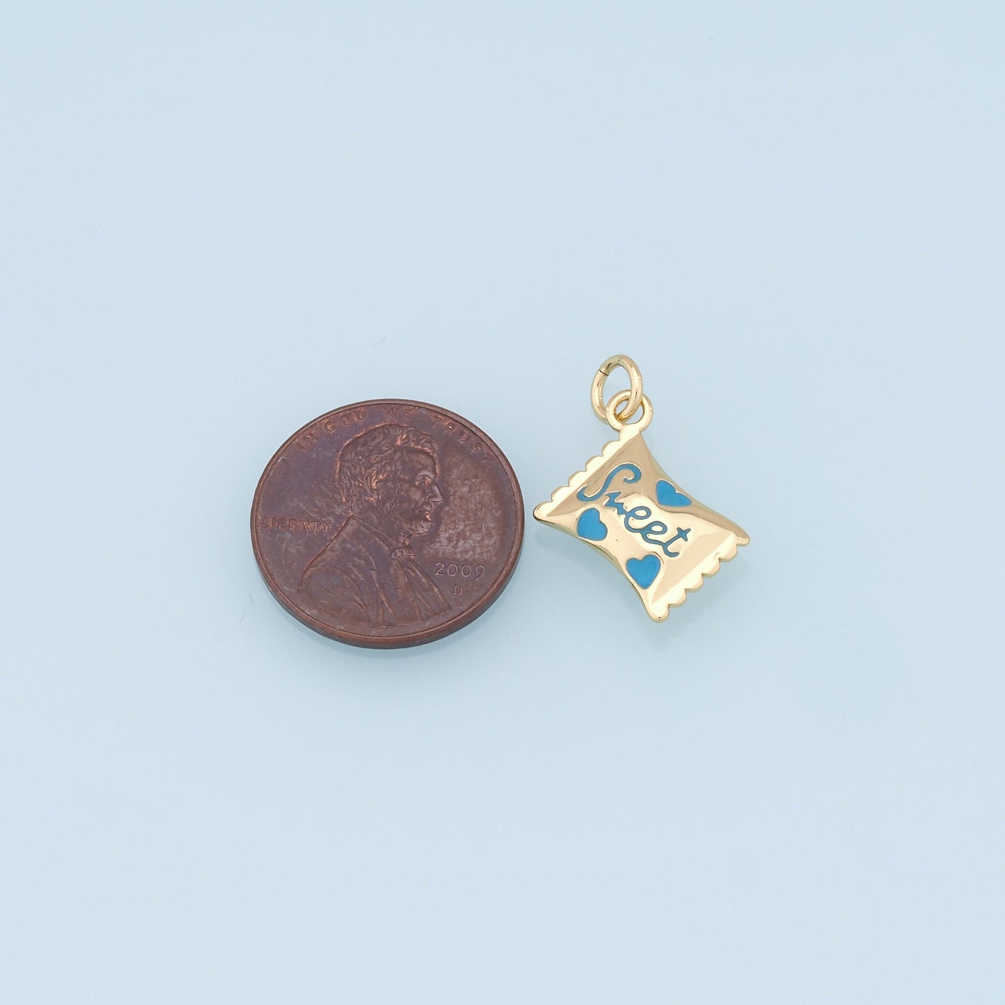 Gold Candy Charms,18K Gold Filled Sweet Pendant,Candy Charms Bracelet Necklace for DIY Jewelry Making Supply
