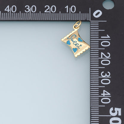 Gold Candy Charms,18K Gold Filled Sweet Pendant,Candy Charms Bracelet Necklace for DIY Jewelry Making Supply