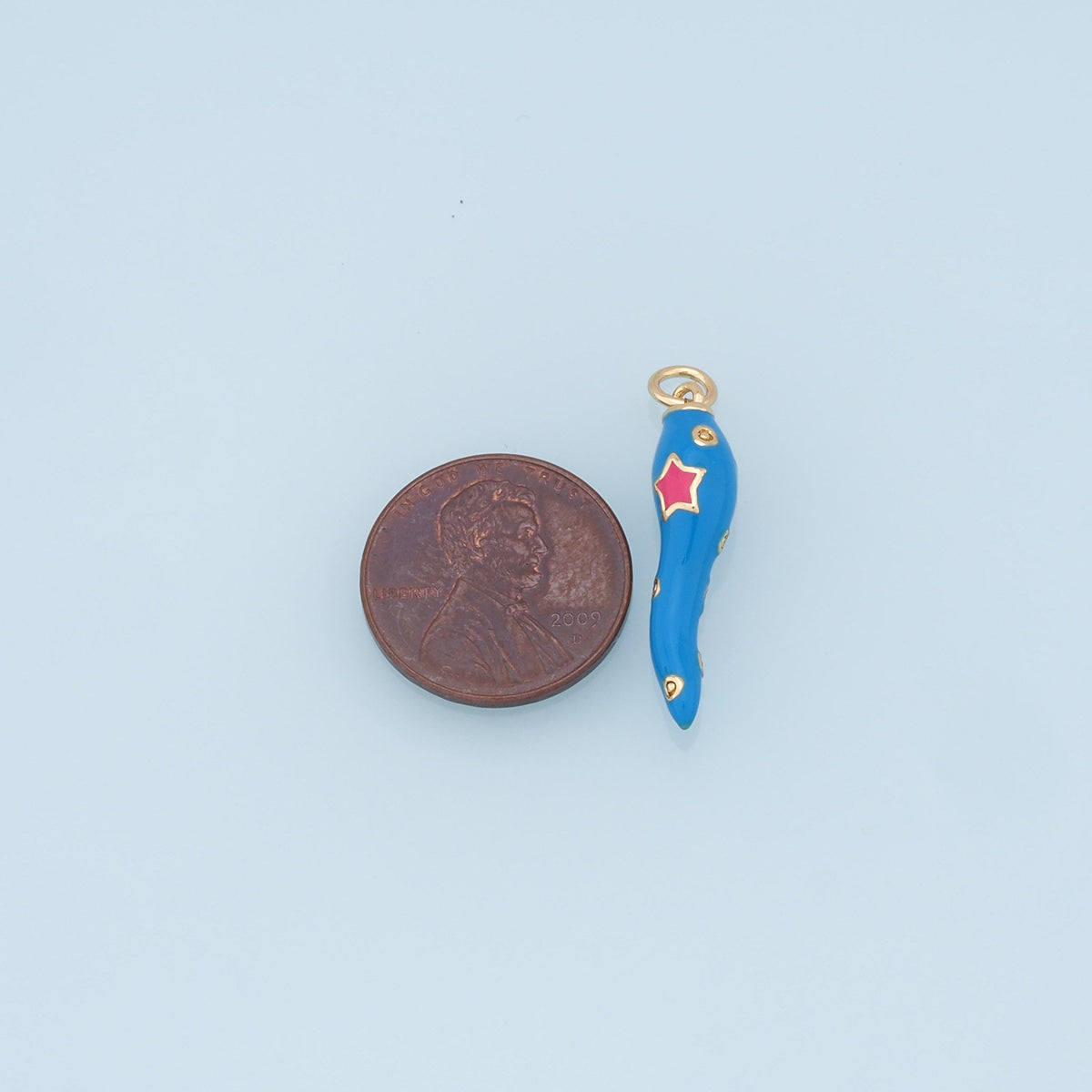 18K Gold Filled Enamel Charm Pendant for Jewelry Making