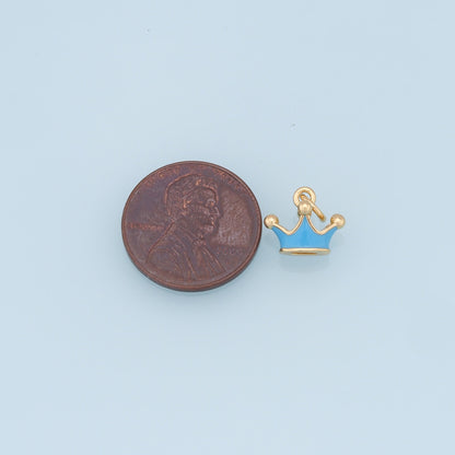 18K Gold Filled Hand Enamel Charm Pendant for Jewelry Making