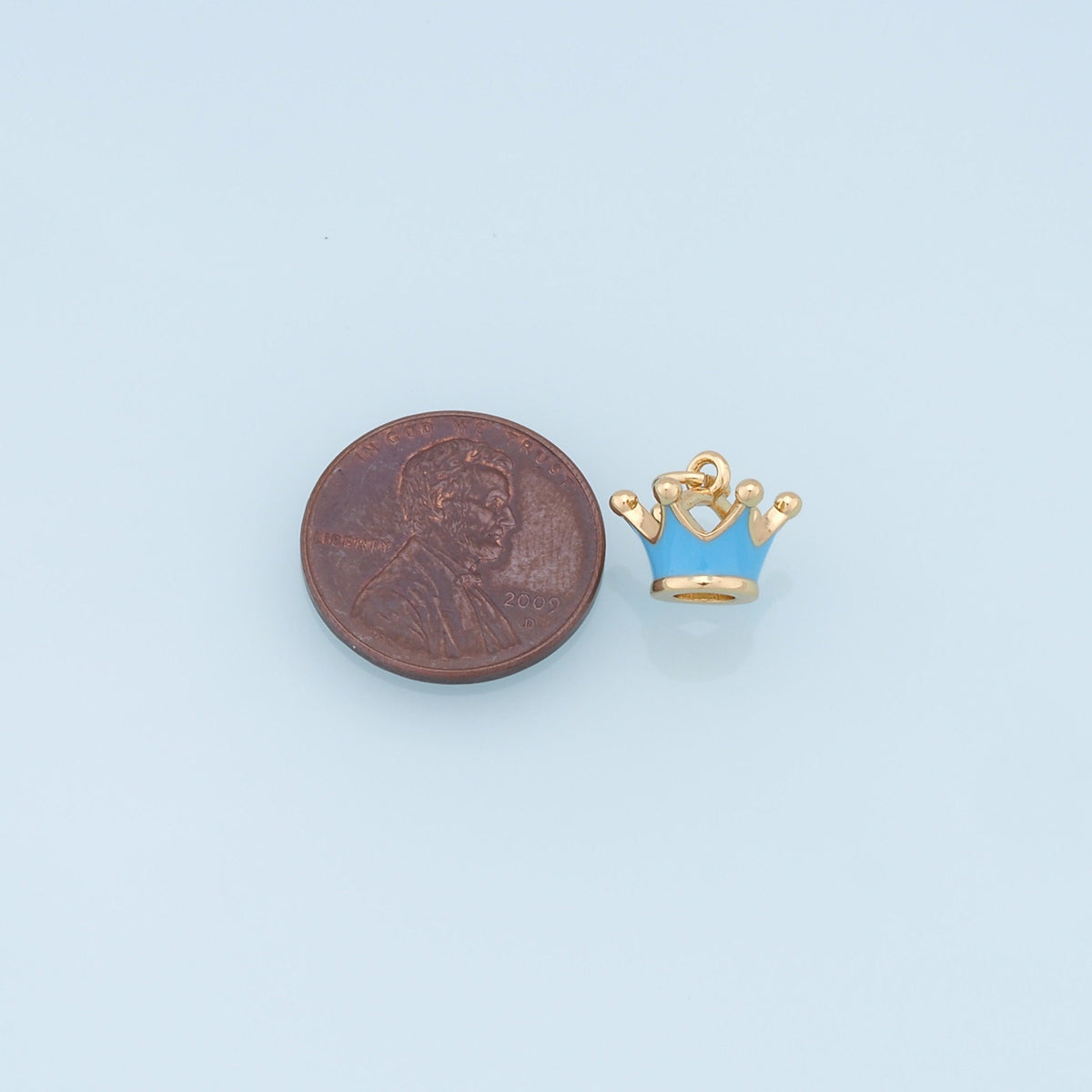 Gold Crown Charms,18K Gold Filled Crown Pendant,Enamel Crown Charm Bracelet Necklace for DIY Jewelry Making Supply