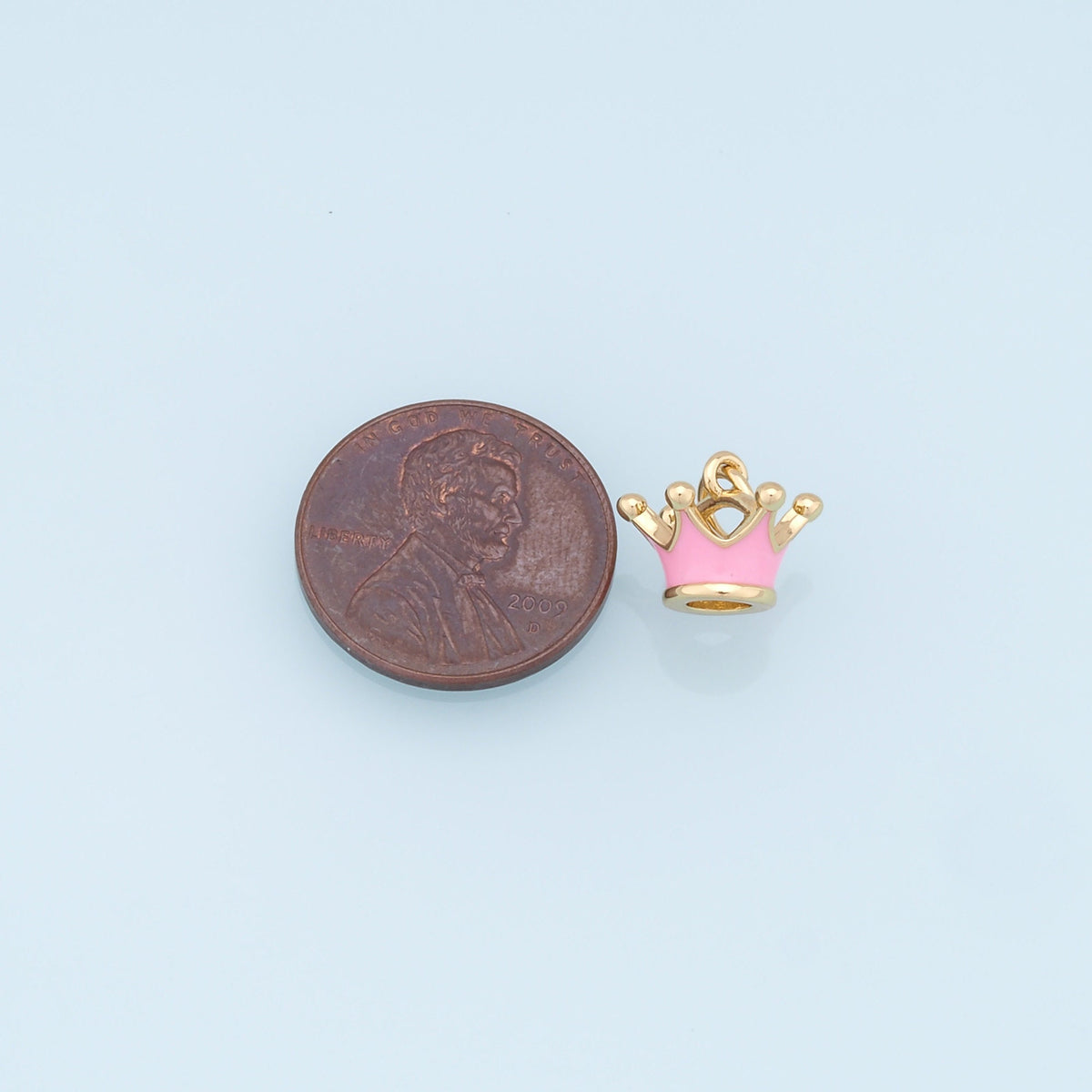 Gold Crown Charms,18K Gold Filled Crown Pendant,Enamel Crown Charm Bracelet Necklace for DIY Jewelry Making Supply