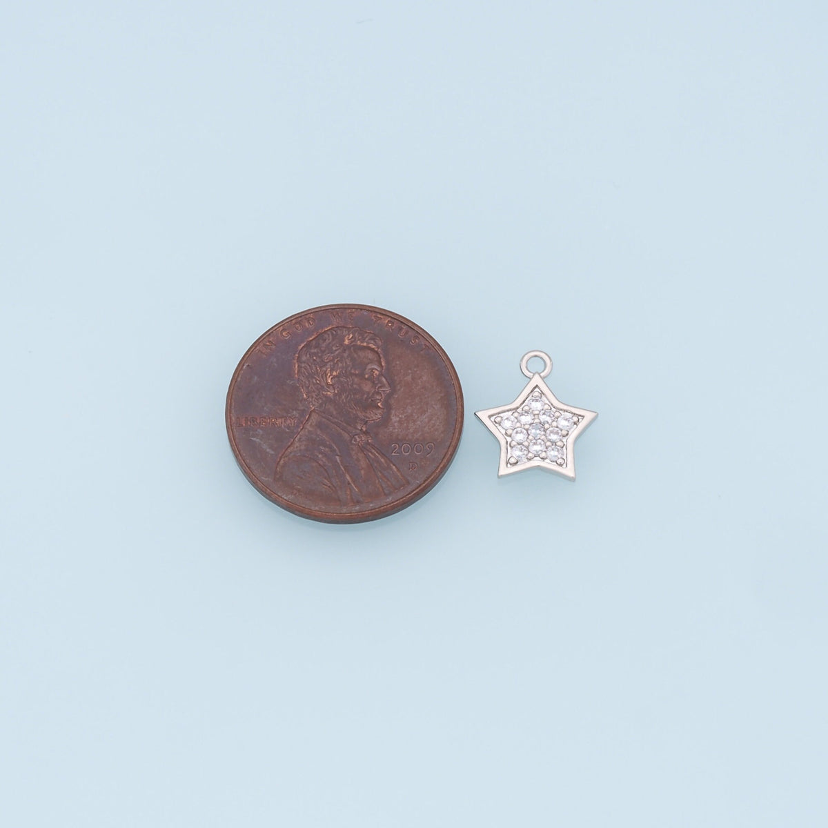 18K Gold Filled Star Pendant,CZ Micro Pave Star Charm Bracelet Necklace for DIY Jewelry Making Supply