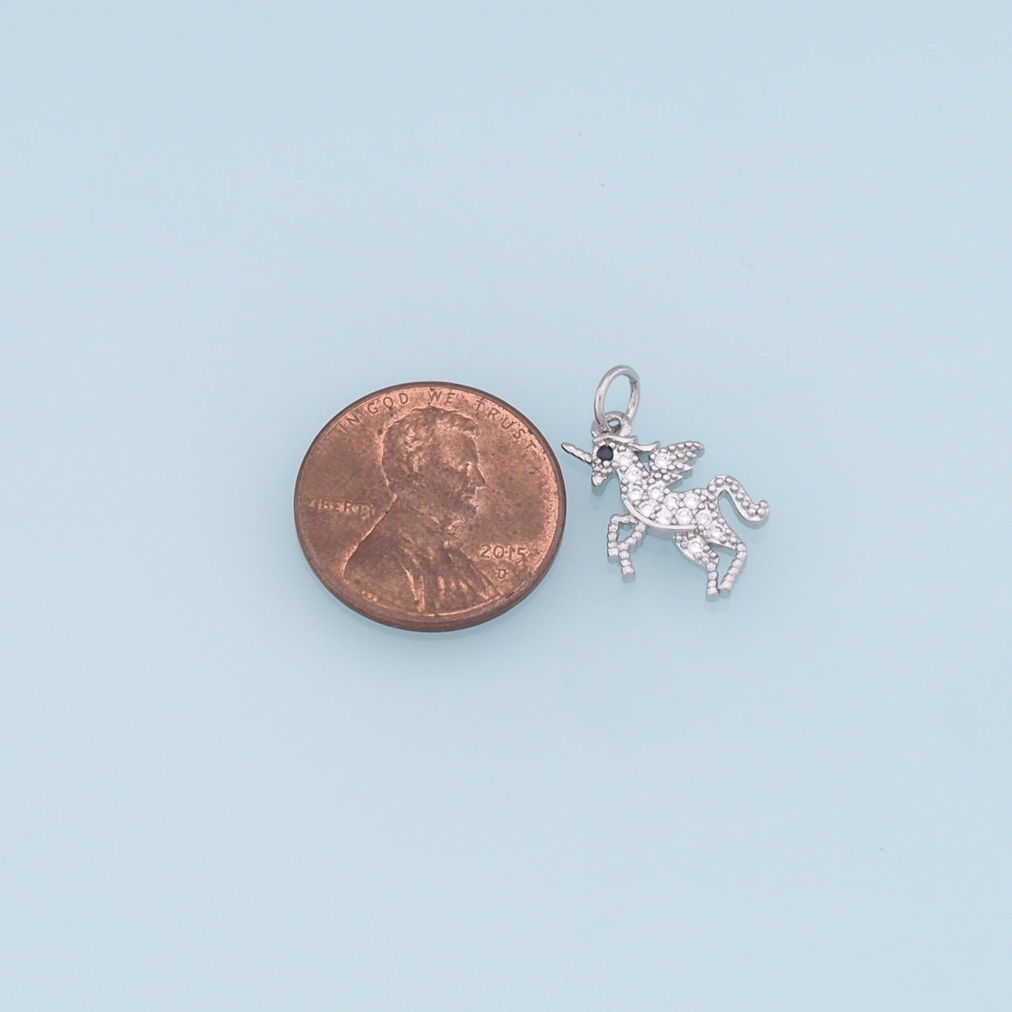 Gold Unicorn Charms,18K Gold Filled CZ Unicorn Pendant,Unicorn Charm Bracelet Necklace for DIY Jewelry Making Supply