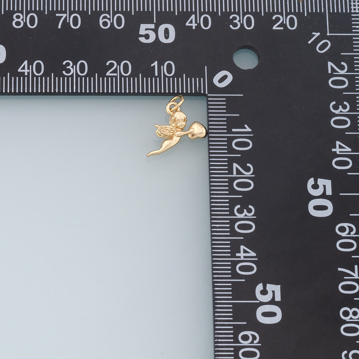 18K Gold Filled Angel Charm Pendant for Jewelry Making