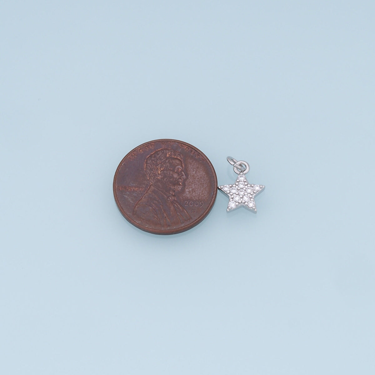 18K Gold Filled Star Pendant,CZ Micro Pave Star Charm Bracelet Necklace for DIY Jewelry Making Supply