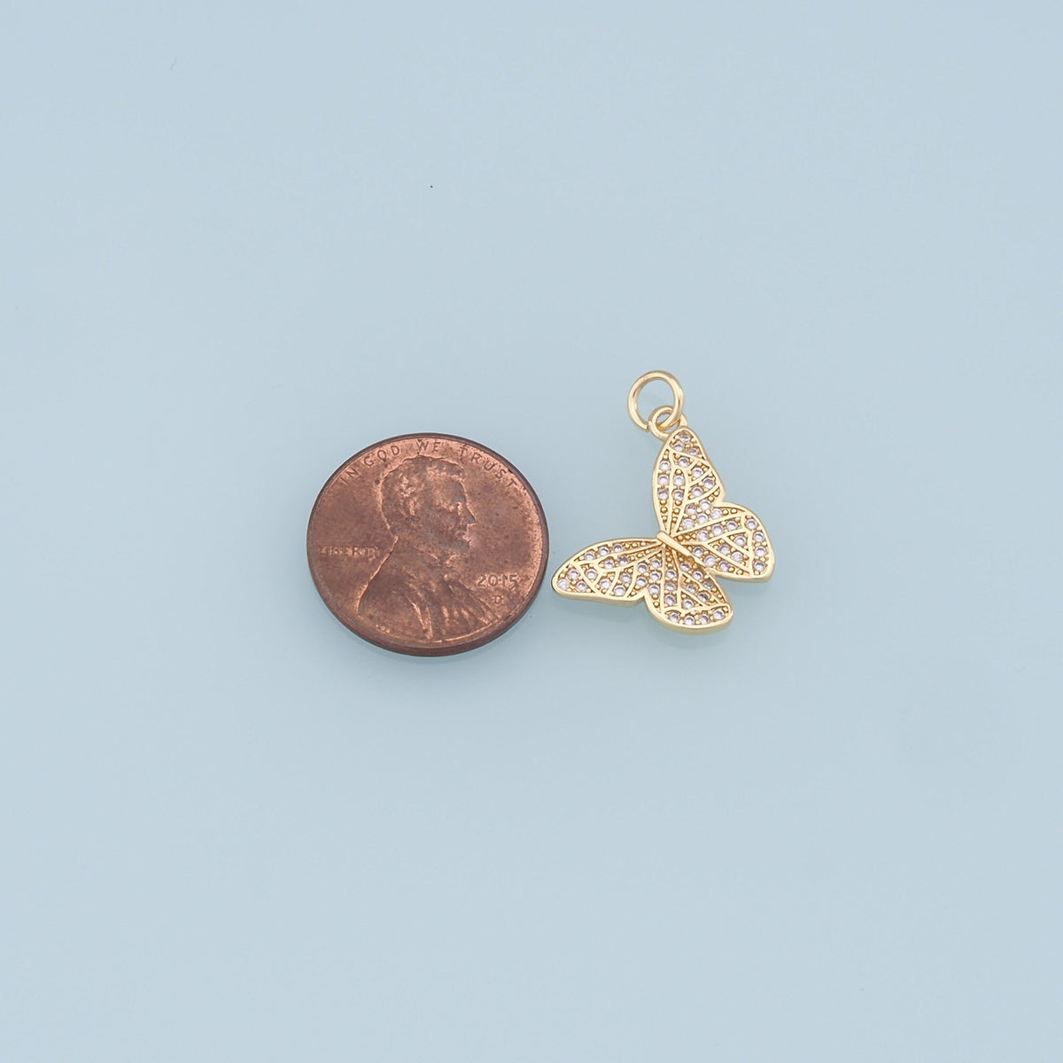 Gold Butterfly Charms,18K Gold Filled Butterfly Pendant,Butterfly Charm Bracelet Necklace for DIY Jewelry Making Supply