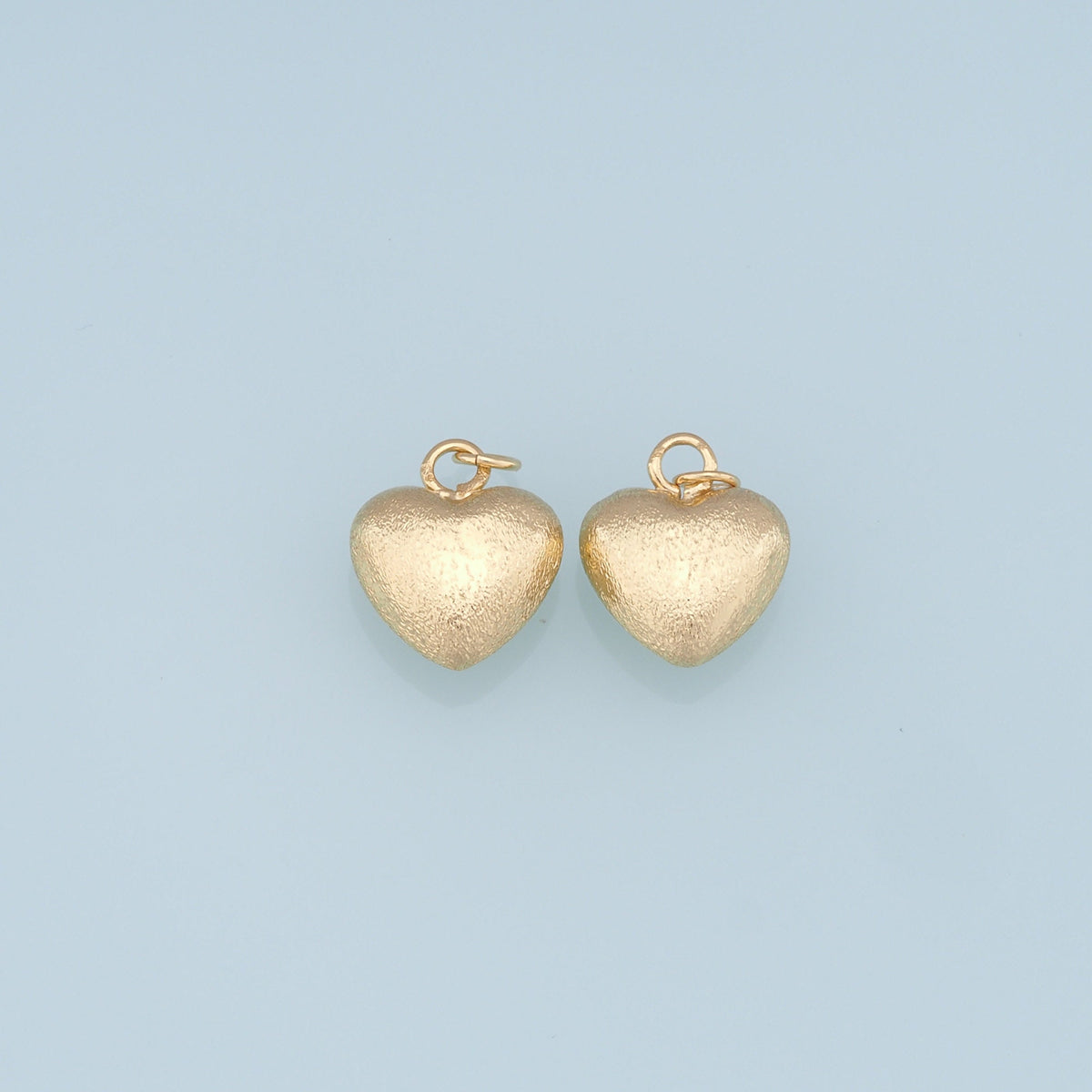 Gold Heart Charms,18K Gold Filled Heart Pendant,Heart Charm Bracelet Necklace for DIY Jewelry Making Supply
