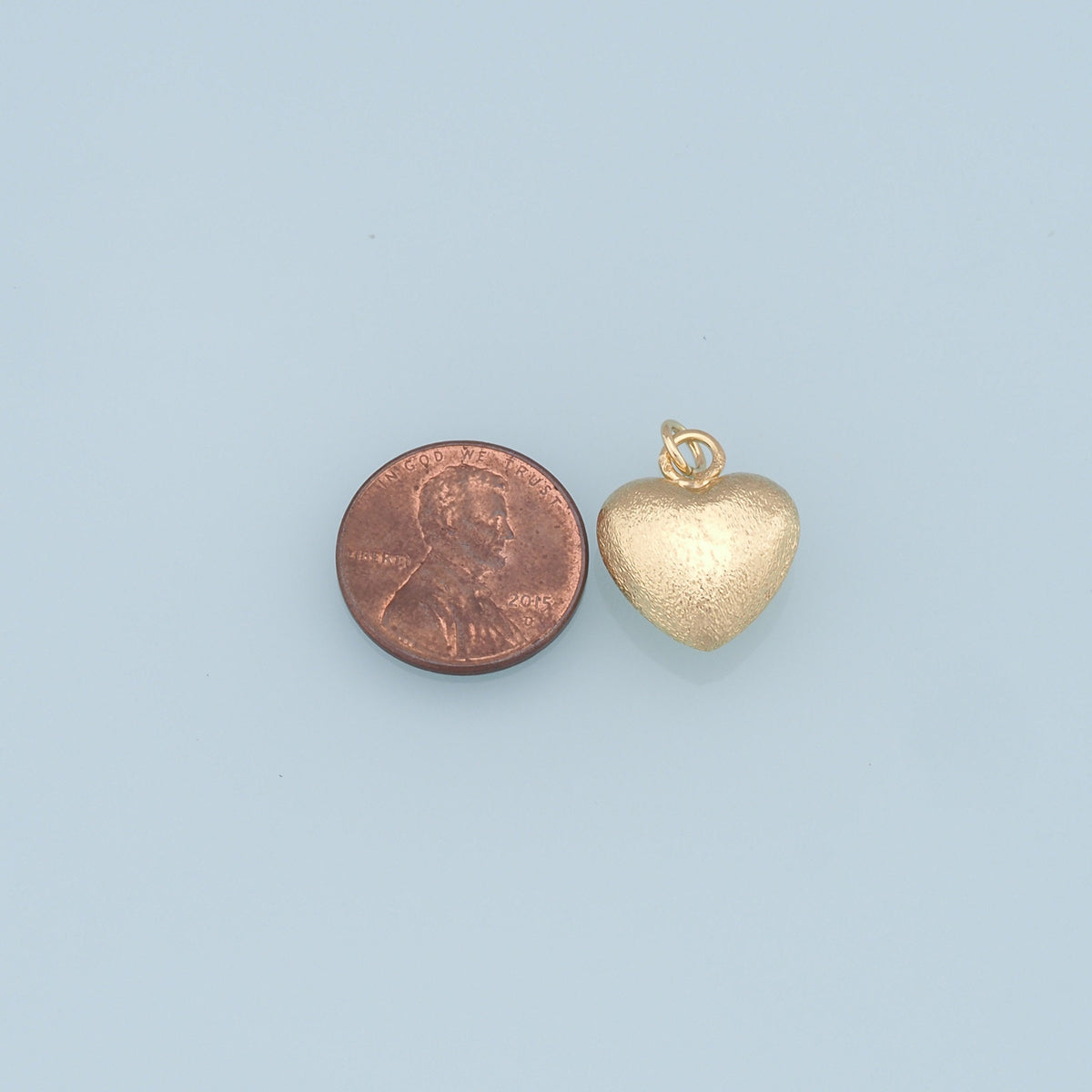 Gold Heart Charms,18K Gold Filled Heart Pendant,Heart Charm Bracelet Necklace for DIY Jewelry Making Supply