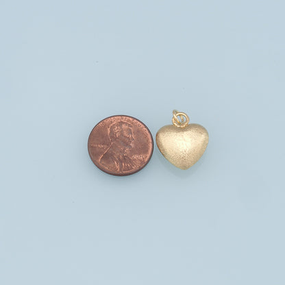 Gold Heart Charms,18K Gold Filled Heart Pendant,Heart Charm Bracelet Necklace for DIY Jewelry Making Supply