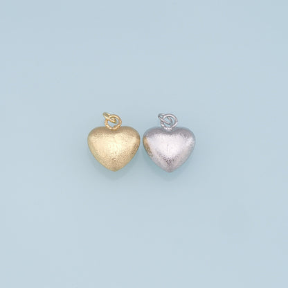 Gold Heart Charms,18K Gold Filled Heart Pendant,Heart Charm Bracelet Necklace for DIY Jewelry Making Supply