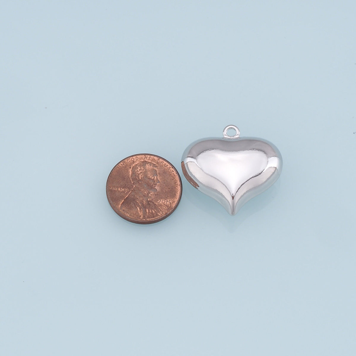 18K Gold Filled Heart Charm Pendant for Jewelry Making