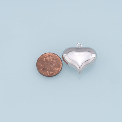 18K Gold Filled Heart Charm Pendant for Jewelry Making