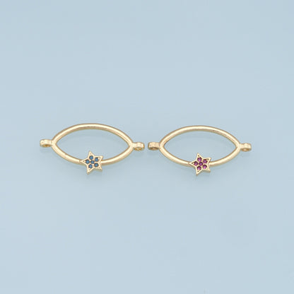 18K Gold Filled Star Connector for Jewelry Making