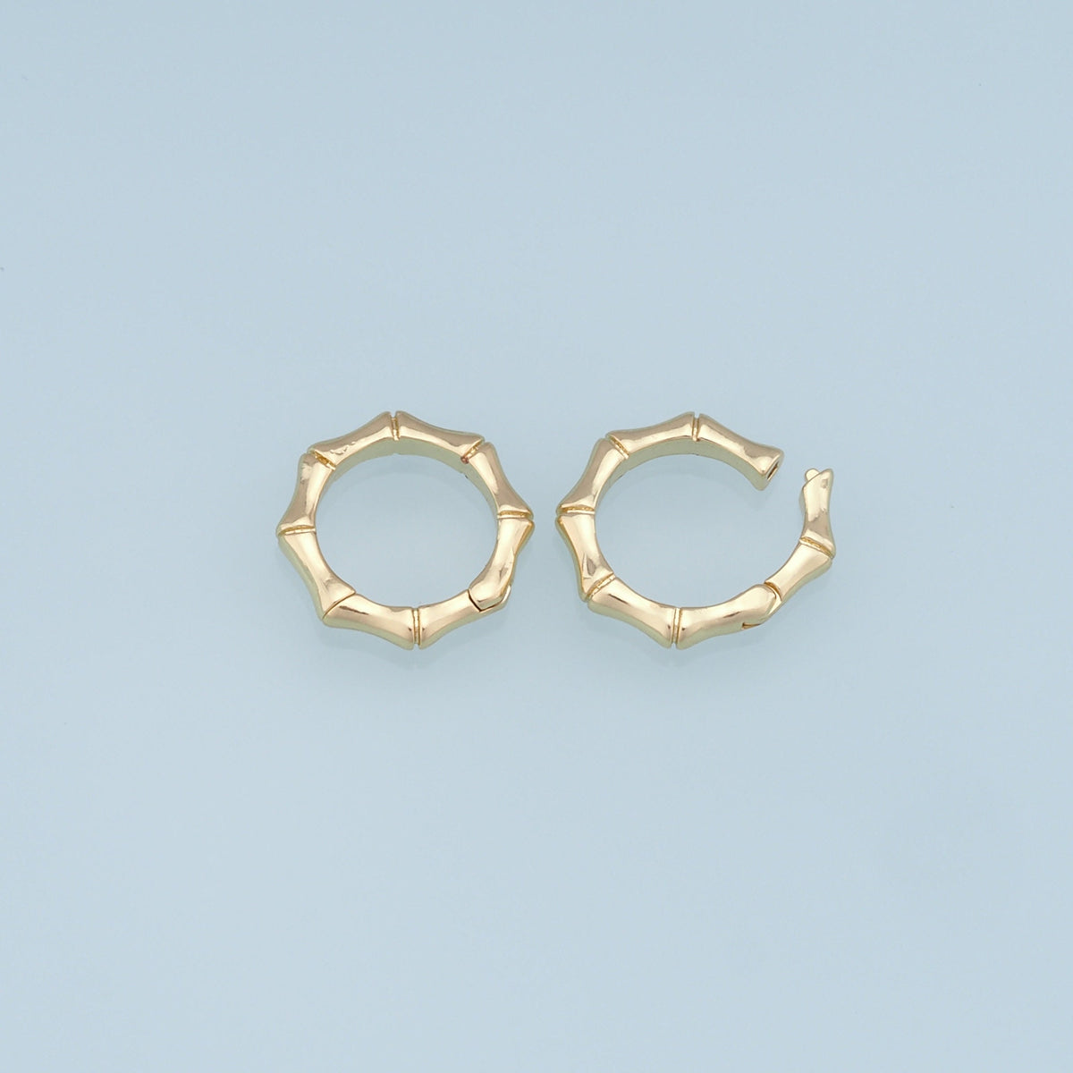 18K Gold Filled Round Carabiner Clasp,Carabiner Lock Connector,Spring Push Gate for DIY Jewelry Finding Necklace Bracelet