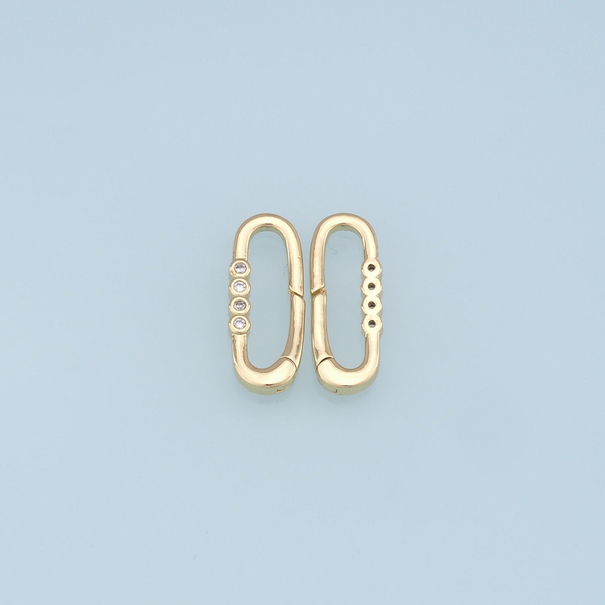 18K Gold Filled Oval Carabiner Clasp,Buckle Clasp,Carabiner Screw Clasp,Turnbuckle,for DIY Jewelry