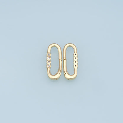 18K Gold Filled Oval Clasp for Jewelry Making
