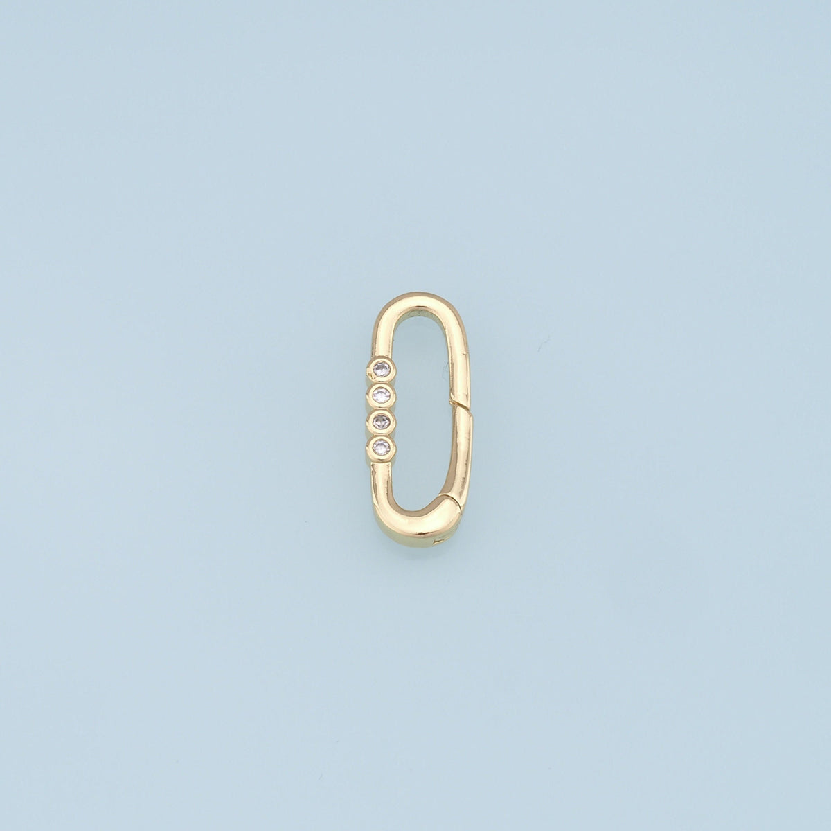 18K Gold Filled Oval Carabiner Clasp,Buckle Clasp,Carabiner Screw Clasp,Turnbuckle,for DIY Jewelry