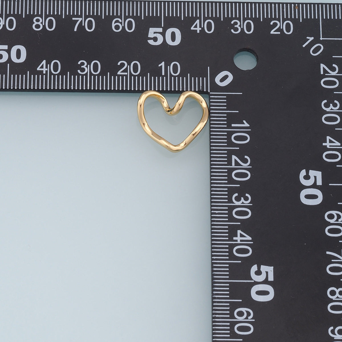 Gold Heart Charms,18K Gold Filled Heart Pendant,Heart Charm Bracelet Necklace for DIY Jewelry Making Supply