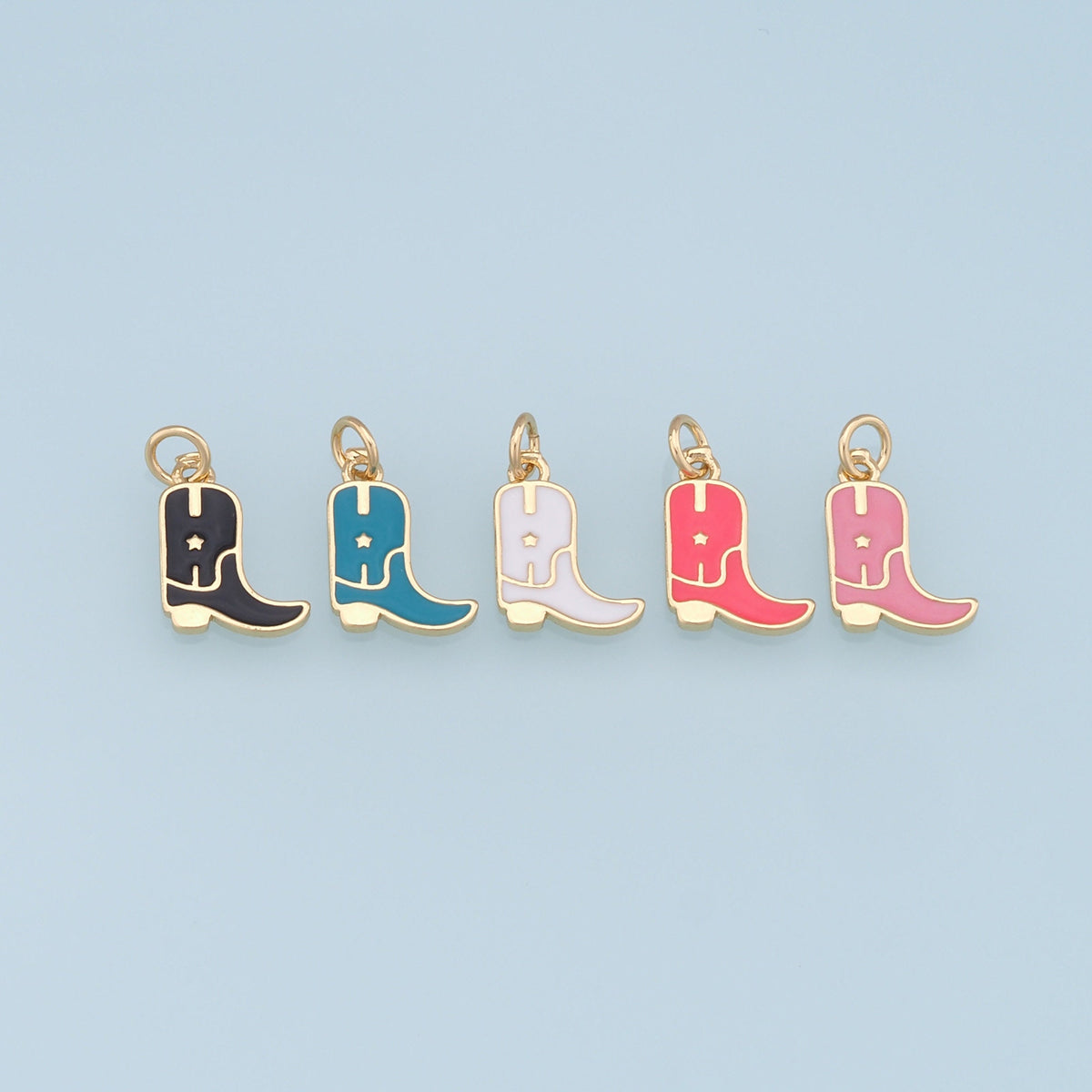 Gold Shoe Charms,18K Gold Filled Shoe Pendant,Shoe Charm Bracelet Necklace for DIY Jewelry Making Supply