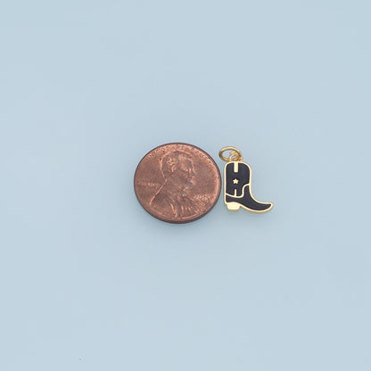 Gold Shoe Charms,18K Gold Filled Shoe Pendant,Shoe Charm Bracelet Necklace for DIY Jewelry Making Supply