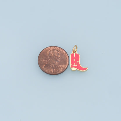 Gold Shoe Charms,18K Gold Filled Shoe Pendant,Shoe Charm Bracelet Necklace for DIY Jewelry Making Supply