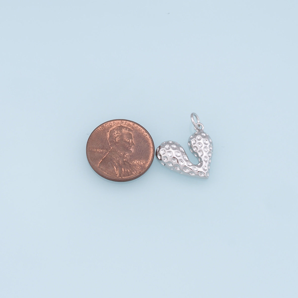 18K Gold Filled Heart Charm Pendant for Jewelry Making