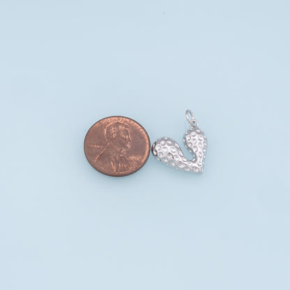 18K Gold Filled Heart Charm Pendant for Jewelry Making