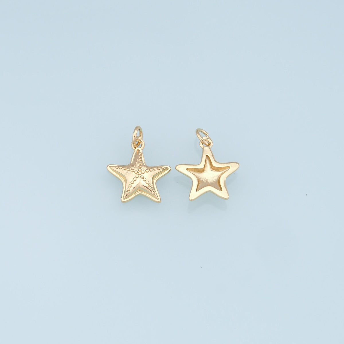 18K Gold Filled Star Charm Pendant for Jewelry Making