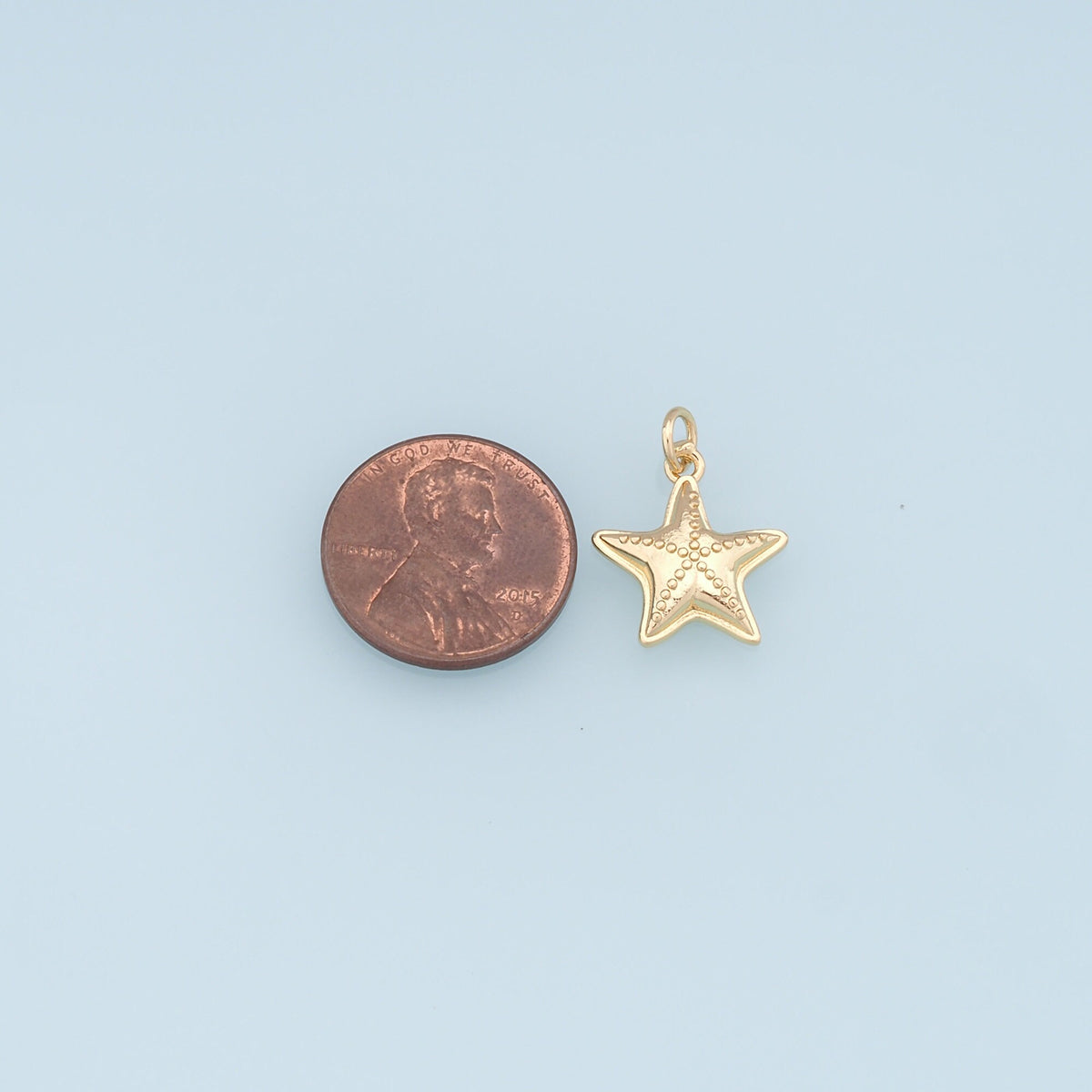 18K Gold Filled Star Charm Pendant for Jewelry Making