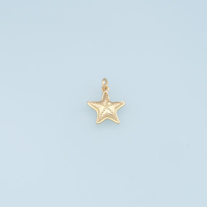 18K Gold Filled Star Charm Pendant for Jewelry Making