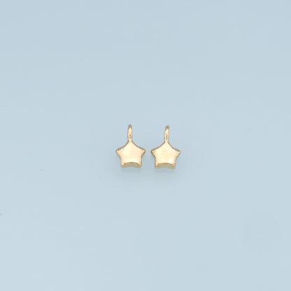 Gold Star Charms,18K Gold Filled Star Pendant,Star Charm Bracelet Necklace for DIY Jewelry Making Supply