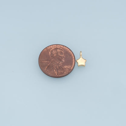 Gold Star Charms,18K Gold Filled Star Pendant,Star Charm Bracelet Necklace for DIY Jewelry Making Supply
